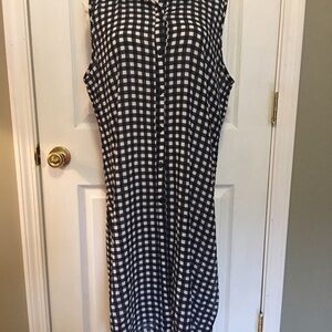 Women’s NWT Spense extra long button front sleeveless shirt. Sz XL. Hi Low hem.